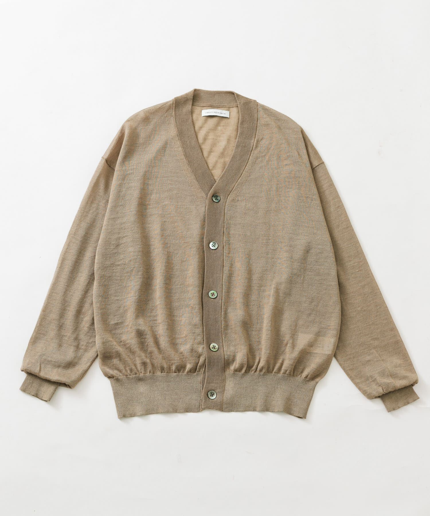 URBAN RESEARCH「RAMIE SHEER CARDIGAN」|ニット・セーター|モカ