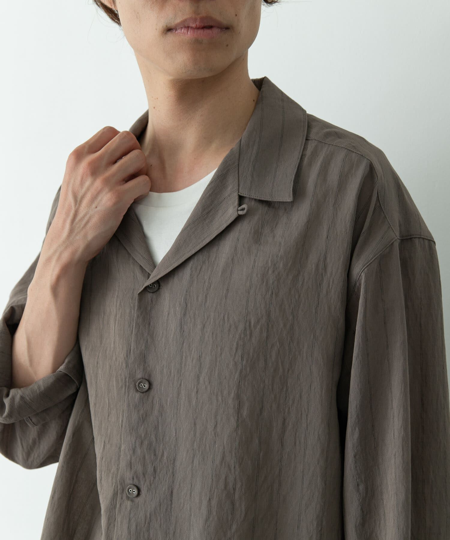 Sonny Label 「レーヨン混ストライプオープンカラーシャツ」|シャツ・ブラウス|