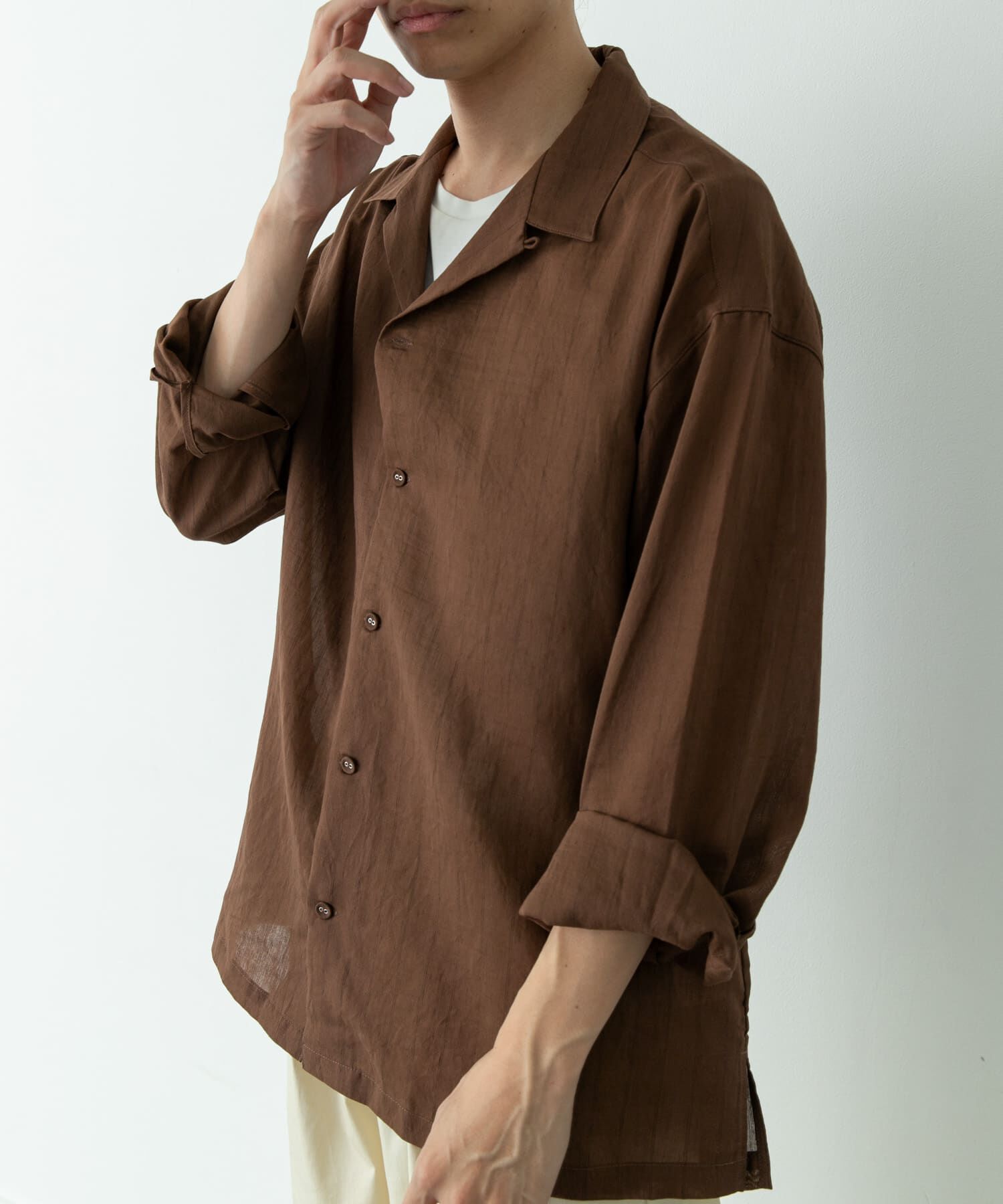 Sonny Label 「レーヨン混ストライプオープンカラーシャツ」|シャツ・ブラウス|