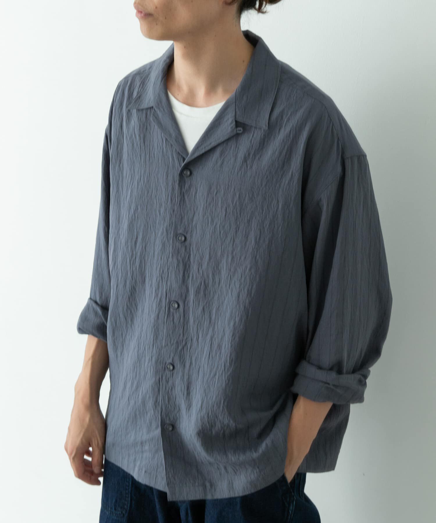 Sonny Label 「レーヨン混ストライプオープンカラーシャツ」|シャツ・ブラウス|