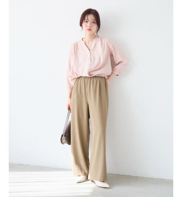  「バーボタンカシュクールブラウス」|シャツ・ブラウス|