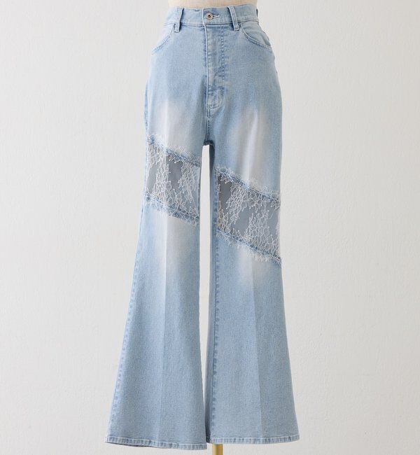  「【Lace Collection】レースデザインフレアデニム/SMサイズ展開あり」|その他|