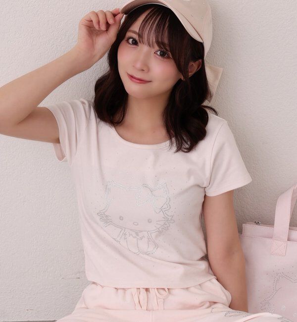  「【チャーミーキティ】ラインストーンTee」|その他|ピンク