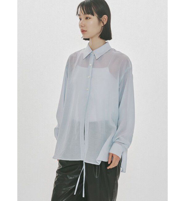 MIDIUMISOLID「MIDIUMISOLID for Ladies ドローストリングシャツ」|シャツ・ブラウス|