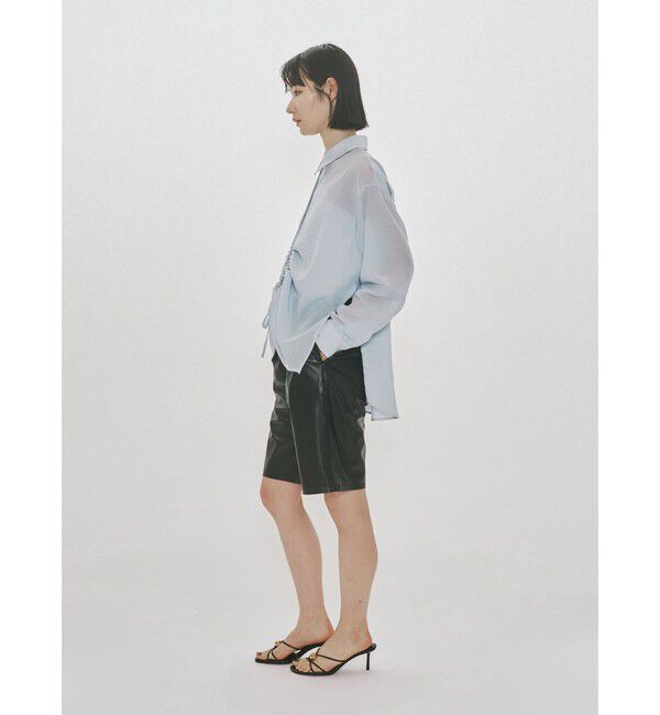 MIDIUMISOLID「MIDIUMISOLID for Ladies ドローストリングシャツ」|シャツ・ブラウス|