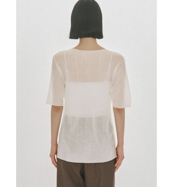 MIDIUMISOLID「MIDIUMISOLID for Ladies リブクルーネックカーディガン」|カーディガン|