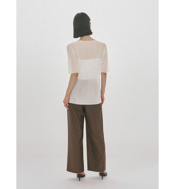 MIDIUMISOLID「MIDIUMISOLID for Ladies リブクルーネックカーディガン」|カーディガン|