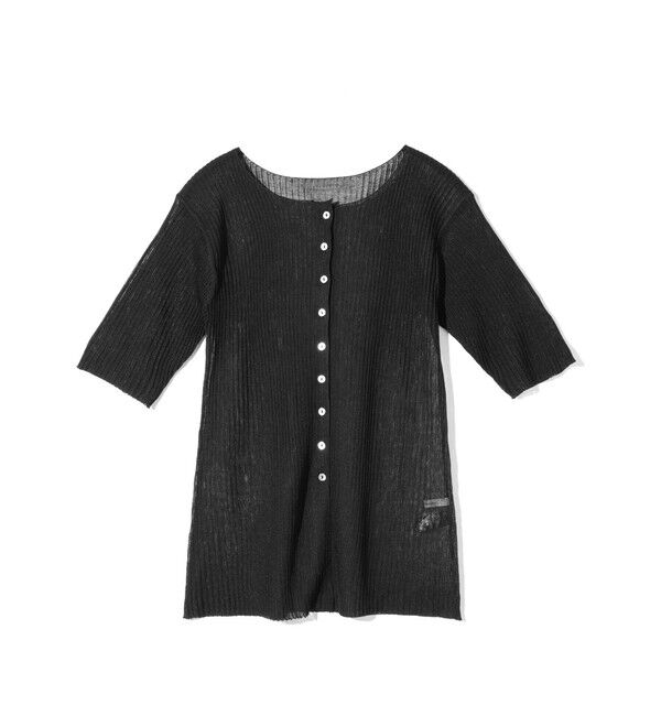 MIDIUMISOLID「MIDIUMISOLID for Ladies リブクルーネックカーディガン」|カーディガン|