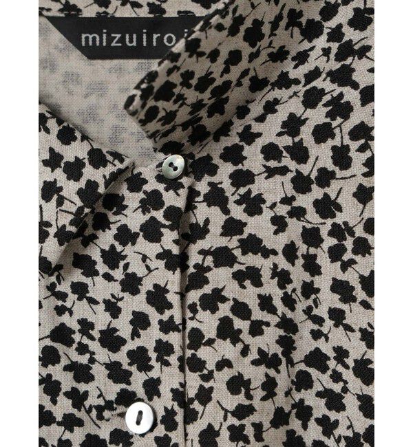 mizuiro ind「mizuiro ind プリントハーフスリーブシャツ」|シャツ・ブラウス|