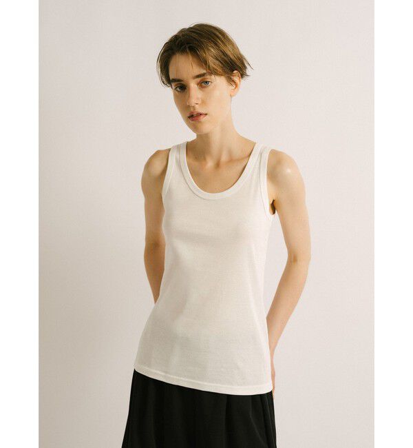 mizuiro ind「mizuiro ind ベーシックタンクトップ」|Tシャツ・カットソー|オフホワイト