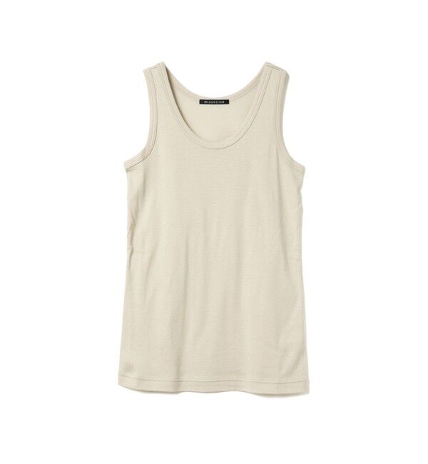 mizuiro ind「mizuiro ind ベーシックタンクトップ」|Tシャツ・カットソー|ライトベージュ