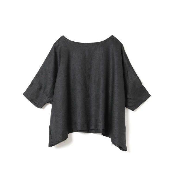 mizuiro ind「mizuiro ind リネンワイドプルオーバー」|シャツ・ブラウス|ブラック