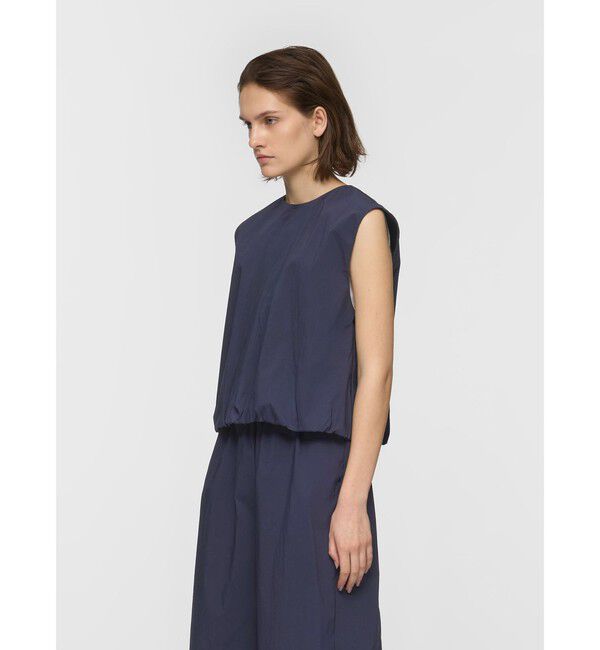 mizuiro ind「mizuiro ind バルーンヘムノースリーブプルオーバー」|シャツ・ブラウス|