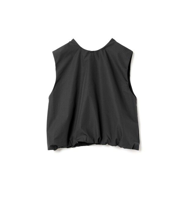 mizuiro ind「mizuiro ind バルーンヘムノースリーブプルオーバー」|シャツ・ブラウス|ブラック