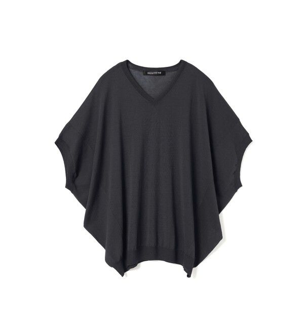 mizuiro ind「mizuiro ind Vネックコクーンベスト」|ベスト・ジレ|ブラック