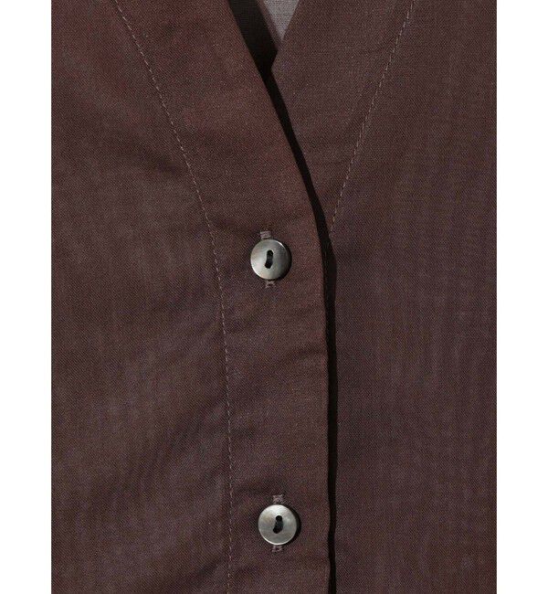 MIDIUMISOLID「MIDIUMISOLID for Ladies シアーボイルVネックカーディガン」|カーディガン|