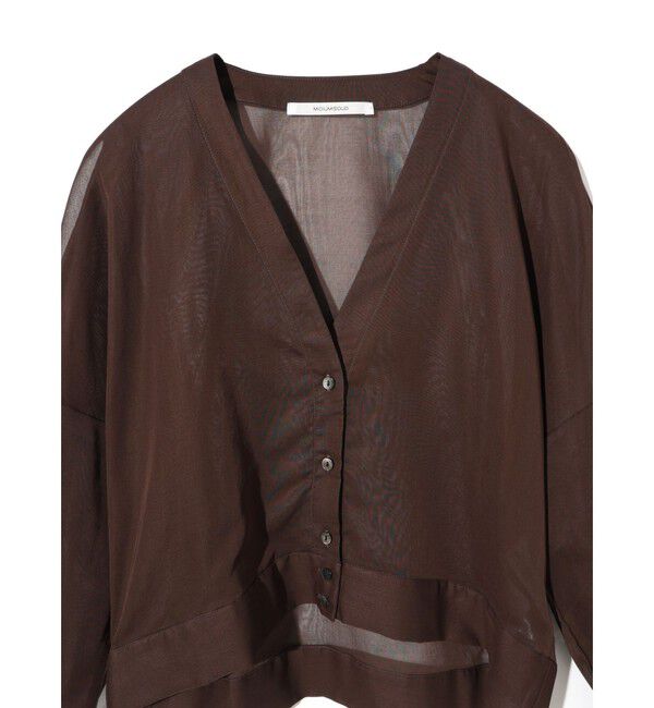 MIDIUMISOLID「MIDIUMISOLID for Ladies シアーボイルVネックカーディガン」|カーディガン|