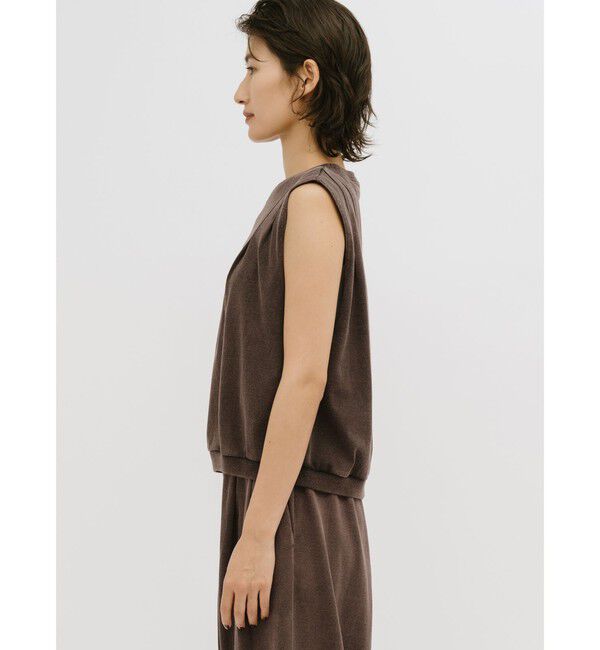 MIDIUMISOLID「MIDIUMISOLID for Ladies ピグメントタックノースリーブプルオーバー」|Tシャツ・カットソー|