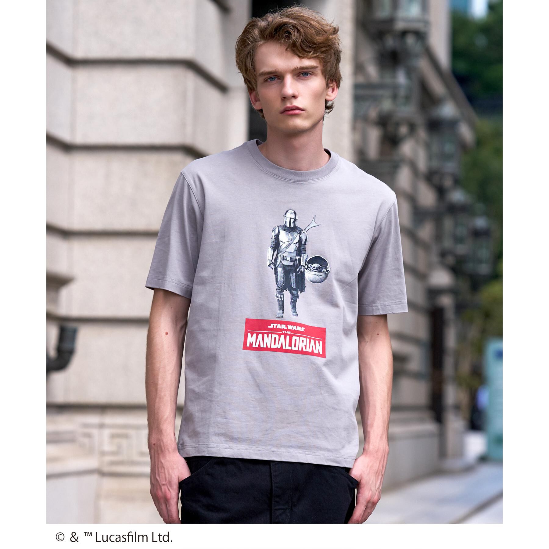 DRESSTERIOR「【接触冷感】STAR WARS マンダロリアン Tシャツ」|Tシャツ・カットソー|グレー(012)