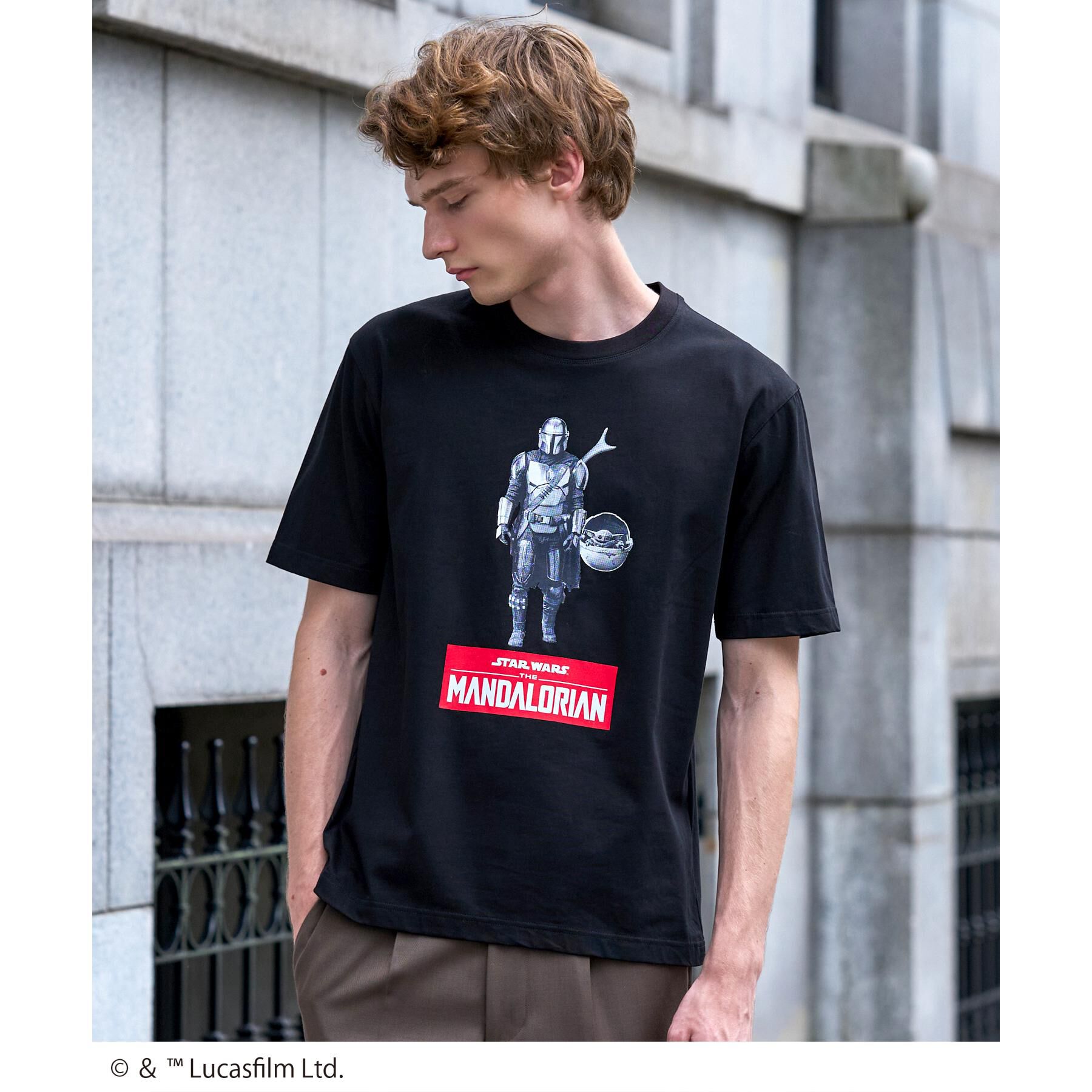 DRESSTERIOR「【接触冷感】STAR WARS マンダロリアン Tシャツ」|Tシャツ・カットソー|ブラック(019)