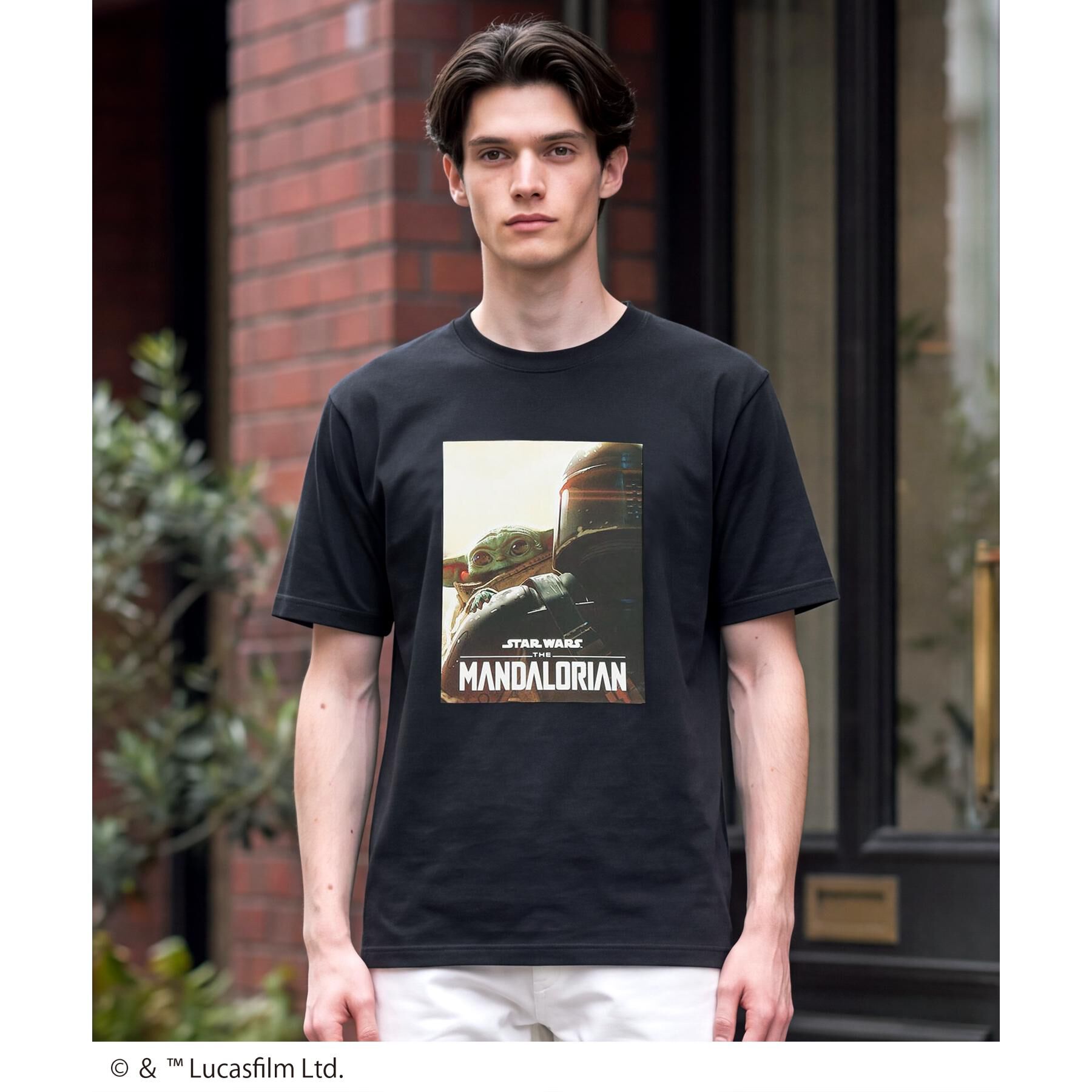 DRESSTERIOR「【接触冷感】STAR WARS マンダロリアン・アンド・グローグー Tシャツ」|Tシャツ・カットソー|ブラック(019)