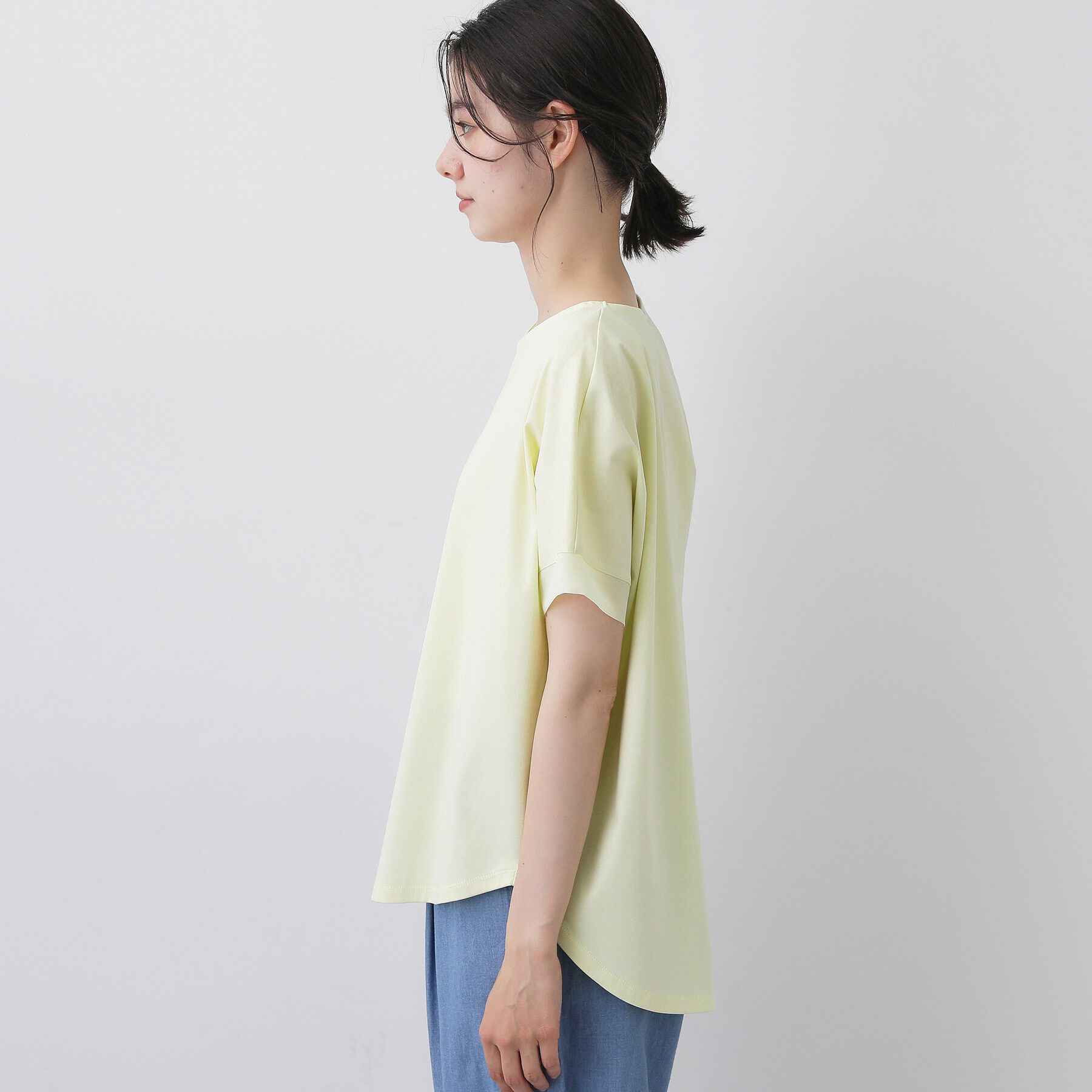 Dessin「【接触冷感/UVカット】美光沢カットソーワイドシルエット」|Tシャツ・カットソー|
