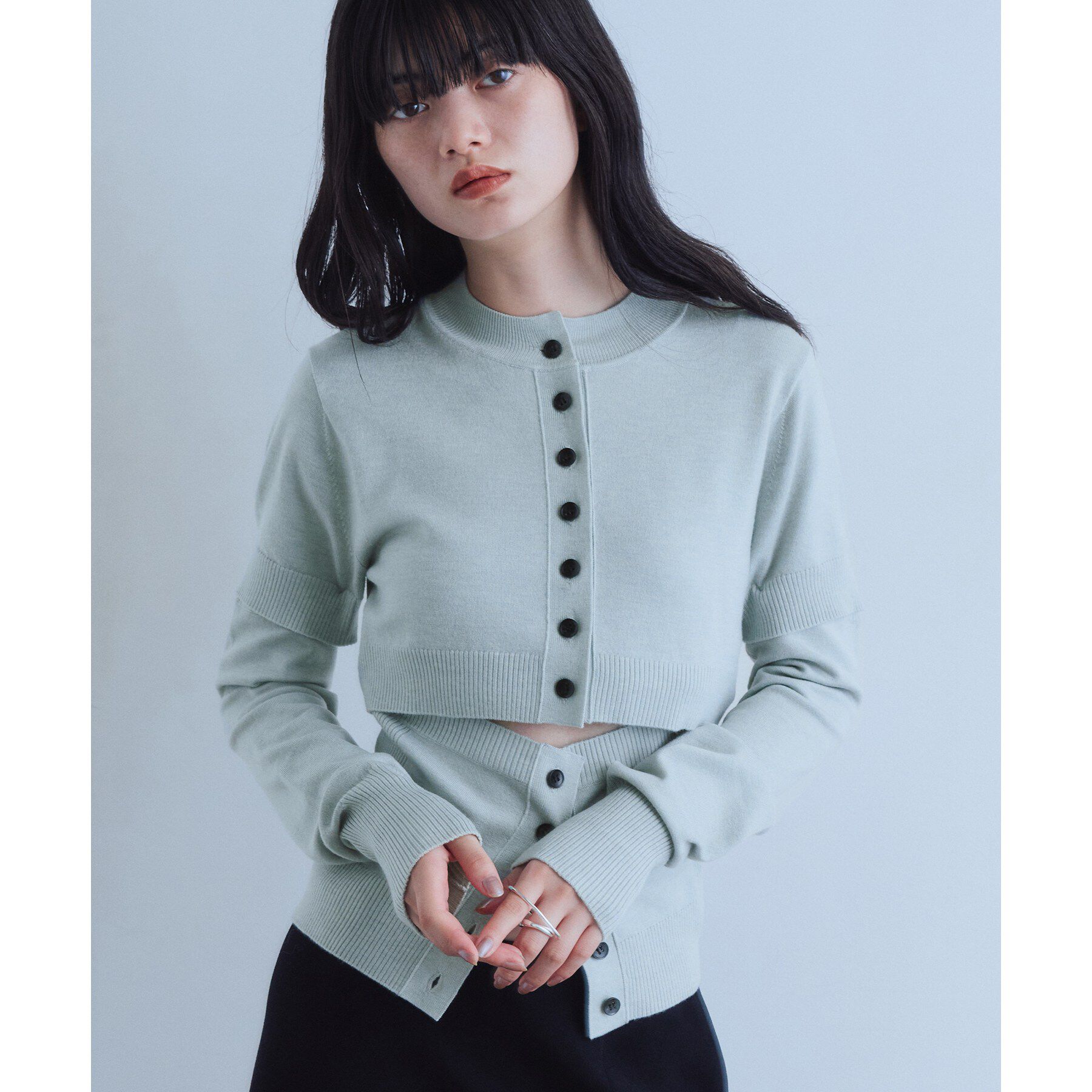 CODE A「modular button knit cardigan」|カーディガン|
