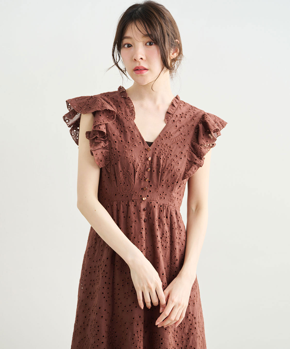 COCO DEAL「バックシャンエンブロイダリーワンピース」|ワンピース|