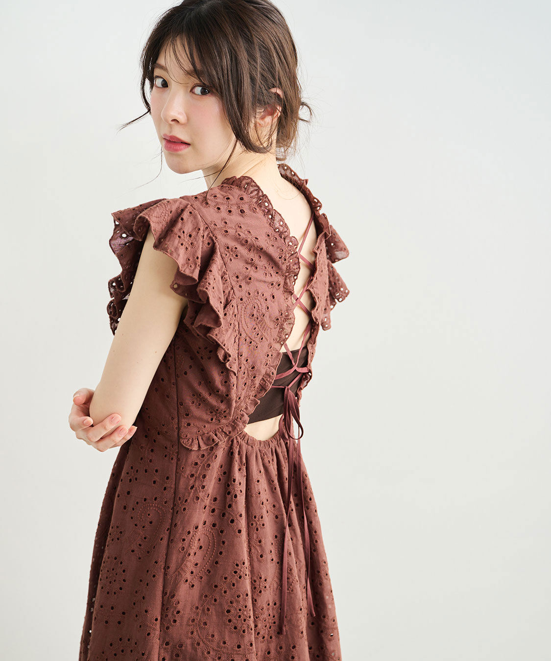 COCO DEAL「バックシャンエンブロイダリーワンピース」|ワンピース|