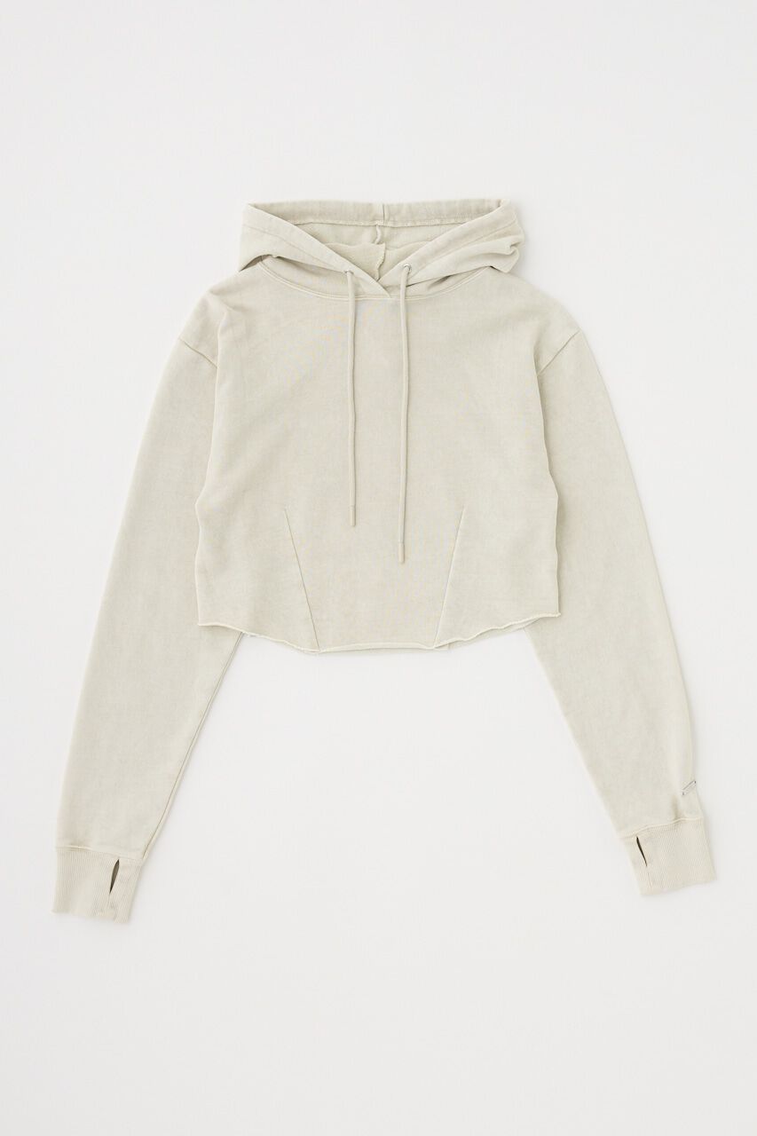 MOUSSY「GARMENT DYE CUT OFF フーディ」|パーカー|