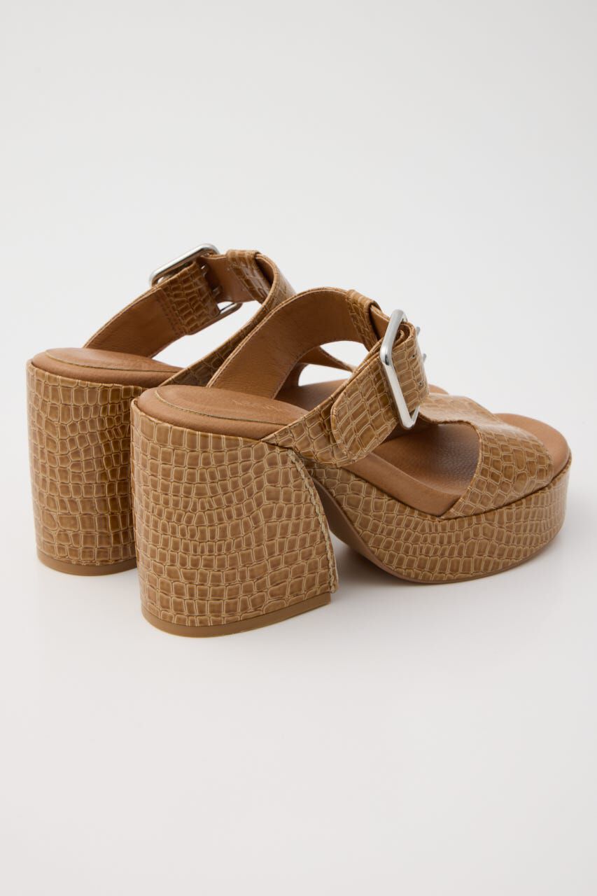 MOUSSY「CROCO CHUNKY HEEL サンダル」|サンダル|