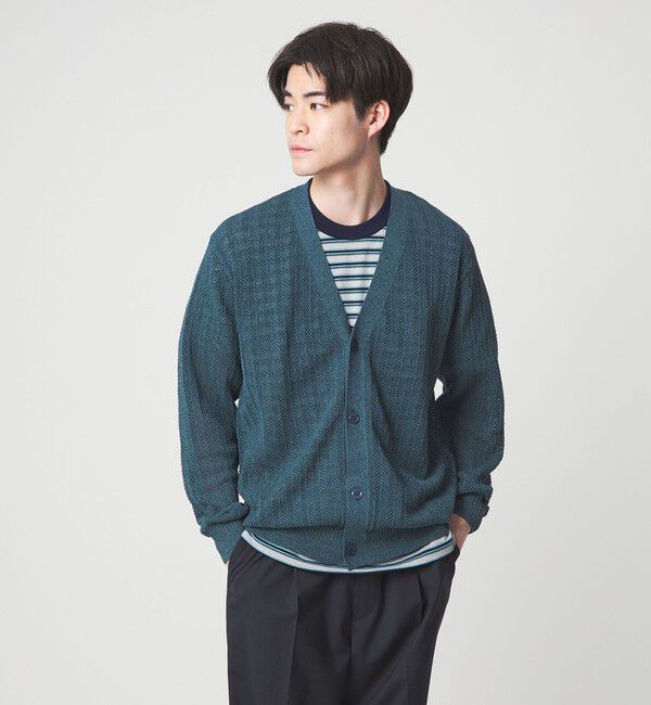 UNITED ARROWS green label relaxing「ミックス メランジ メッシュ カーディガン」|カーディガン|