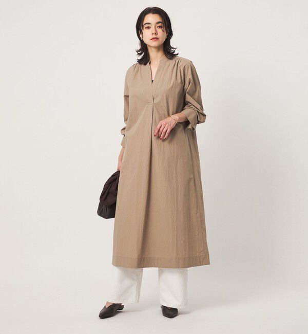 UNITED ARROWS green label relaxing「スキッパー ワンピース」|ワンピース|BEIGE