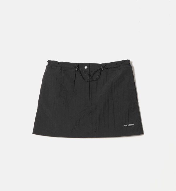 NICE WEATHER「＜NICE WEATHER＞ナイロンミニスカート」|スカート|BLACK