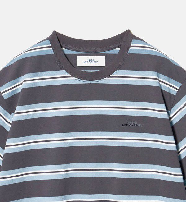 NICE WEATHER「＜NICE WEATHER＞ボーダーショートスリーブ Tシャツ」|Tシャツ・カットソー|