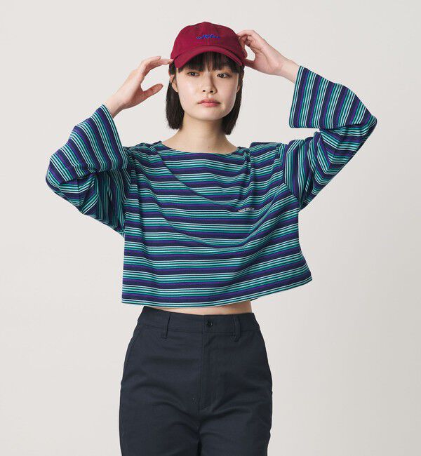 NICE WEATHER「＜NICE WEATHER＞マルチボーダー ショートロングスリーブ Tシャツ」|Tシャツ・カットソー|