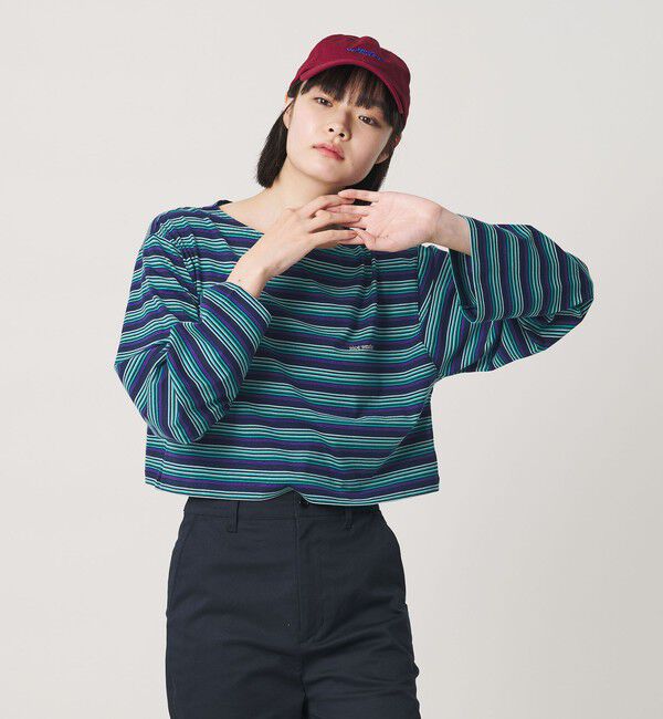 NICE WEATHER「＜NICE WEATHER＞マルチボーダー ショートロングスリーブ Tシャツ」|Tシャツ・カットソー|