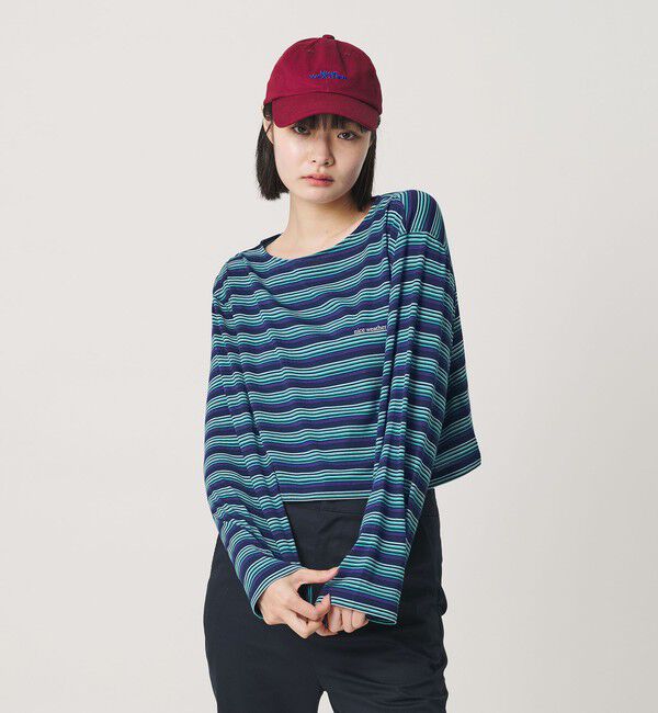NICE WEATHER「＜NICE WEATHER＞マルチボーダー ショートロングスリーブ Tシャツ」|Tシャツ・カットソー|