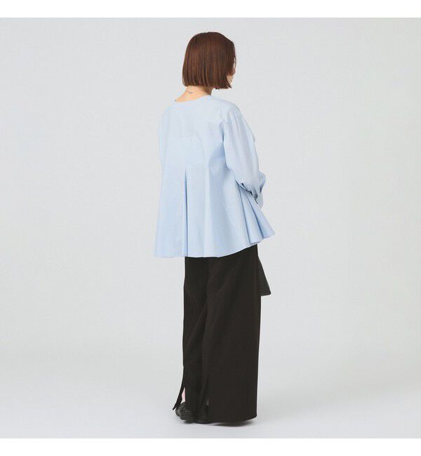 Ray BEAMS 「キーネック フレア ブラウス」|シャツ・ブラウス|