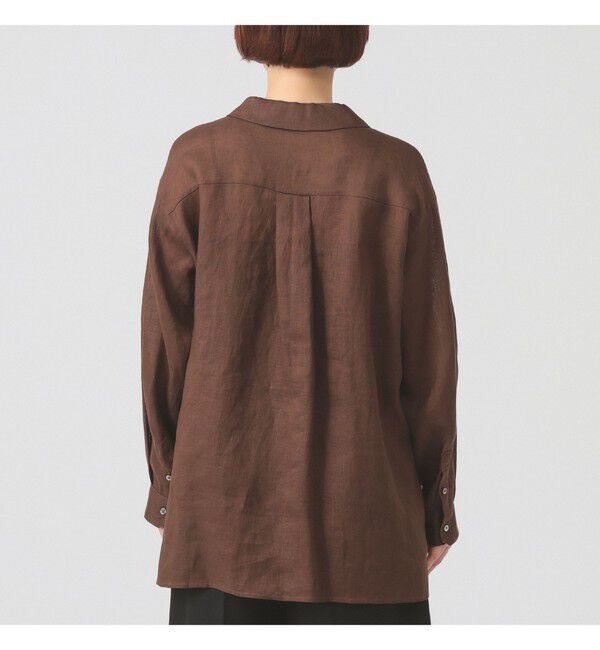 Ray BEAMS 「リネン スキッパー シャツ     26SS  日除け 紫外線対策 冷房対策 洗える 夏コーデ レジャー 麻」|シャツ・ブラウス|