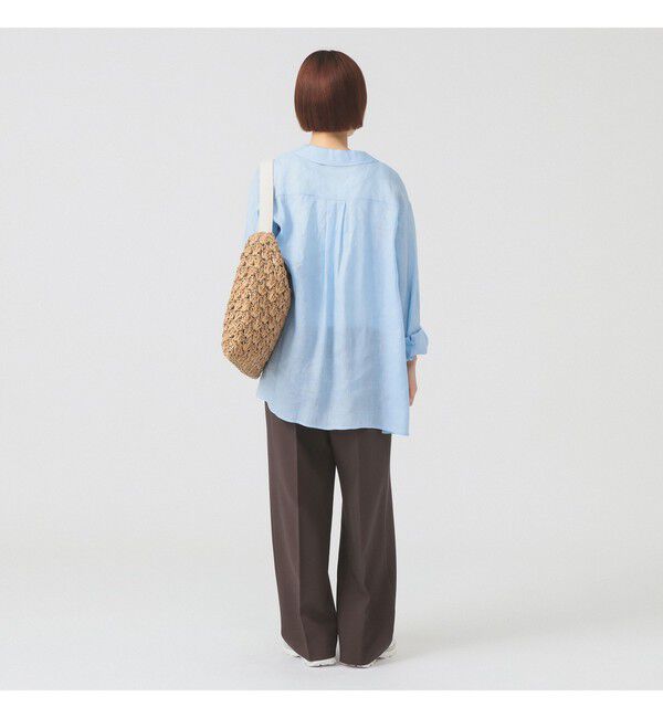 Ray BEAMS 「リネン スキッパー シャツ     26SS  日除け 紫外線対策 冷房対策 洗える 夏コーデ レジャー 麻」|シャツ・ブラウス|