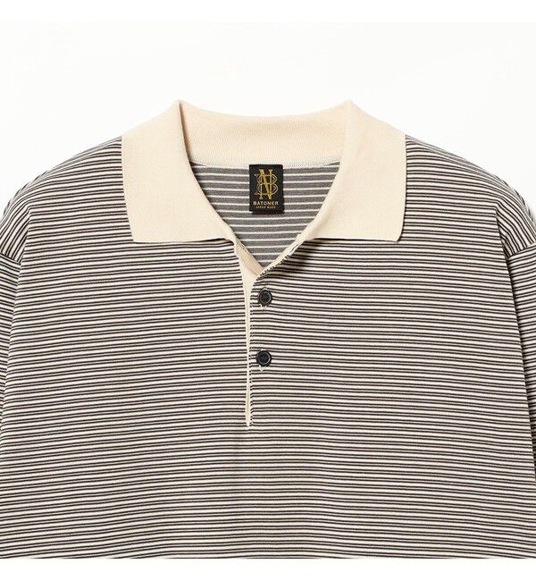 Demi-Luxe BEAMS 「BATONER / ブラウジング ポロ ロングスリーブ Tシャツ」|Tシャツ・カットソー|