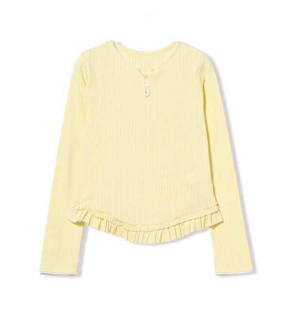 Ray BEAMS 「アイレット フリル ヘム ヘンリーネック」|Tシャツ・カットソー|