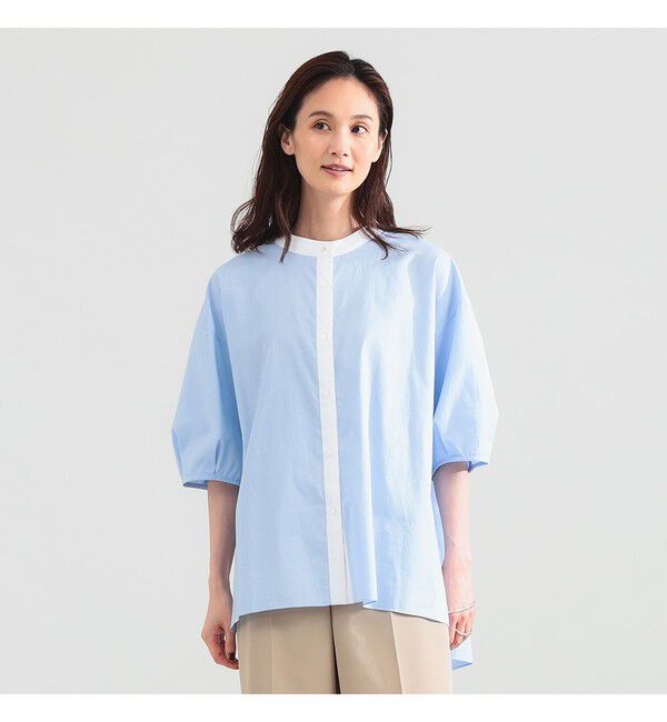 Demi-Luxe BEAMS 「フェミニン ハーフスリーブ ボリューム シャツ」|シャツ・ブラウス|