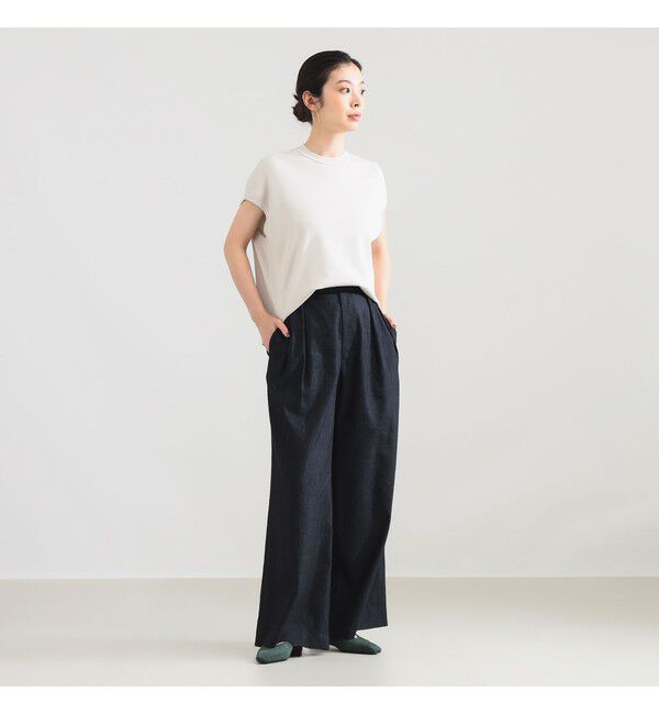 Demi-Luxe BEAMS 「AK+1 / 総針 ノースリーブ フォルム プルオーバー」|ニット・セーター|