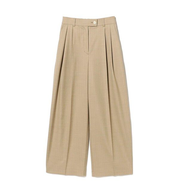 Demi-Luxe BEAMS 「エディター東原妙子 &times; Demi-Luxe BEAMS / ウォッシャブルウール バレルパンツ」|チノ|