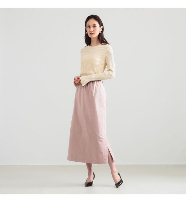 Demi-Luxe BEAMS 「サイドスリット サテン スカート」|スカート|
