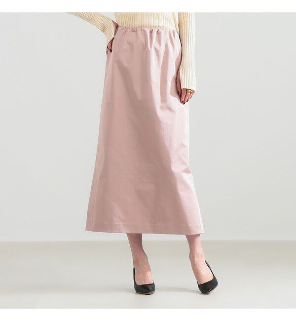 Demi-Luxe BEAMS 「サイドスリット サテン スカート」|スカート|