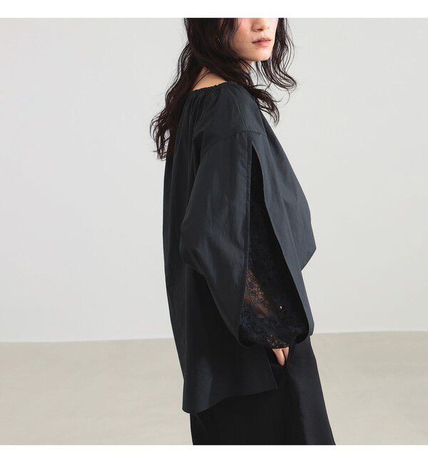 Demi-Luxe BEAMS 「レーススリーブ ギャザーブラウス」|シャツ・ブラウス|