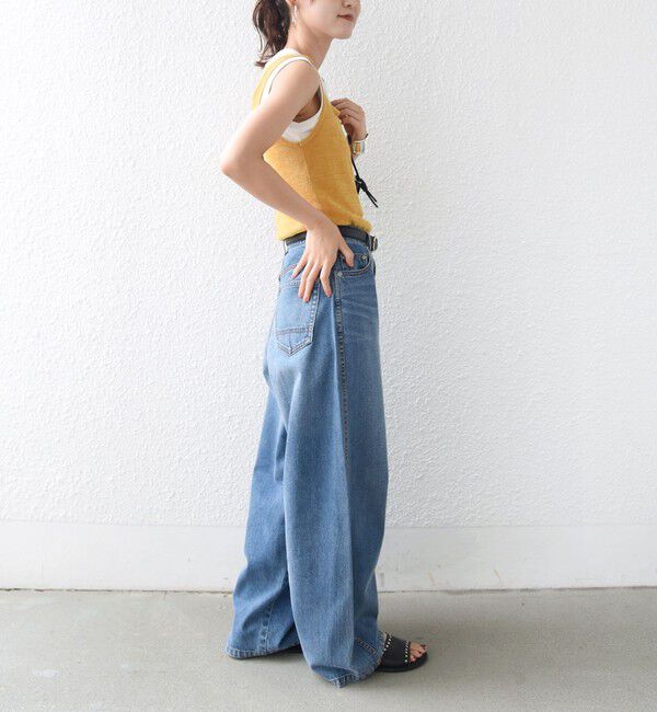 SHIPS for women「〈手洗い可能〉ミニシャギー 前後 2WAY スクエア ニット タンク」|タンクトップ|